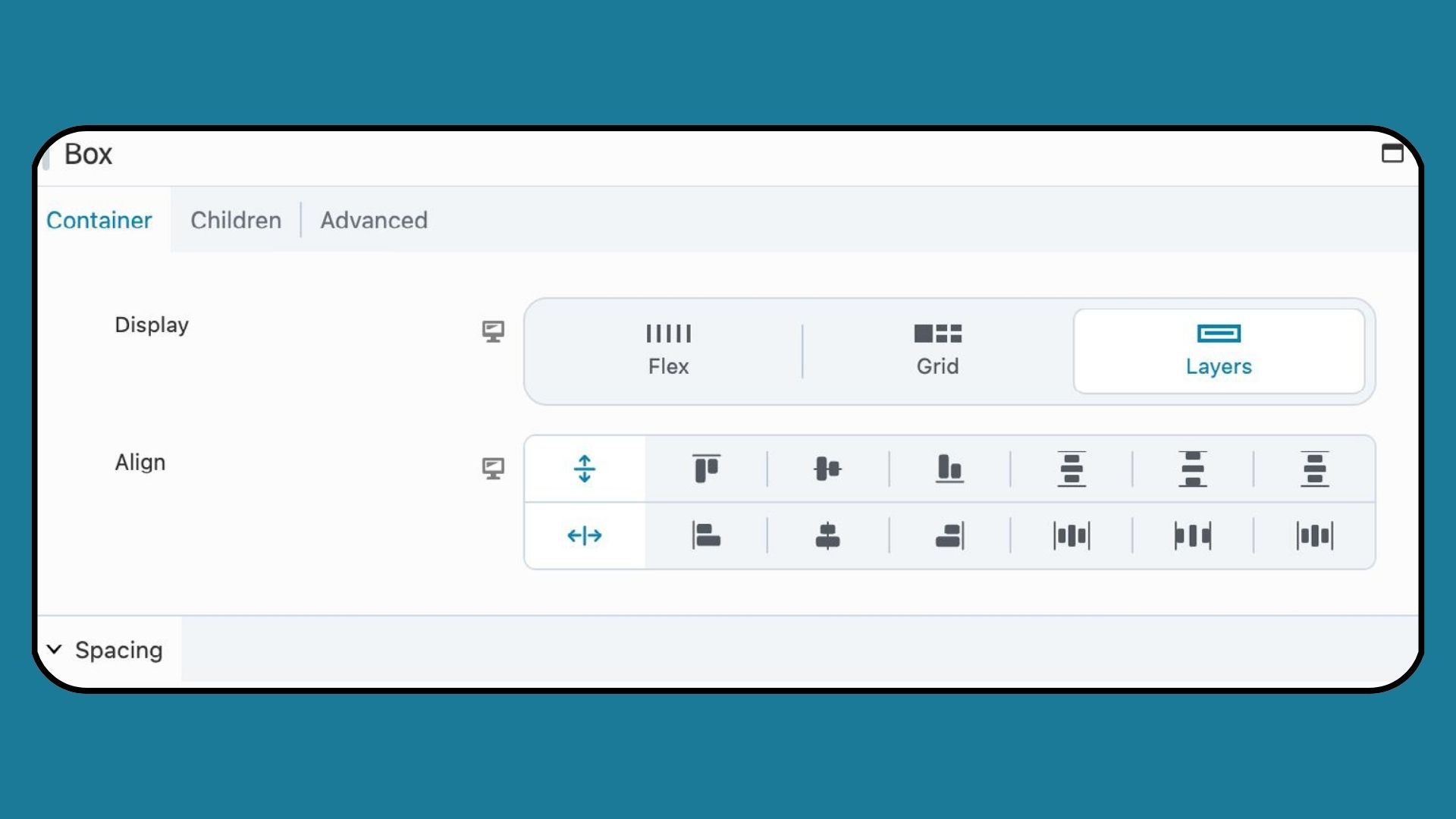 beaver builder box module - layers display