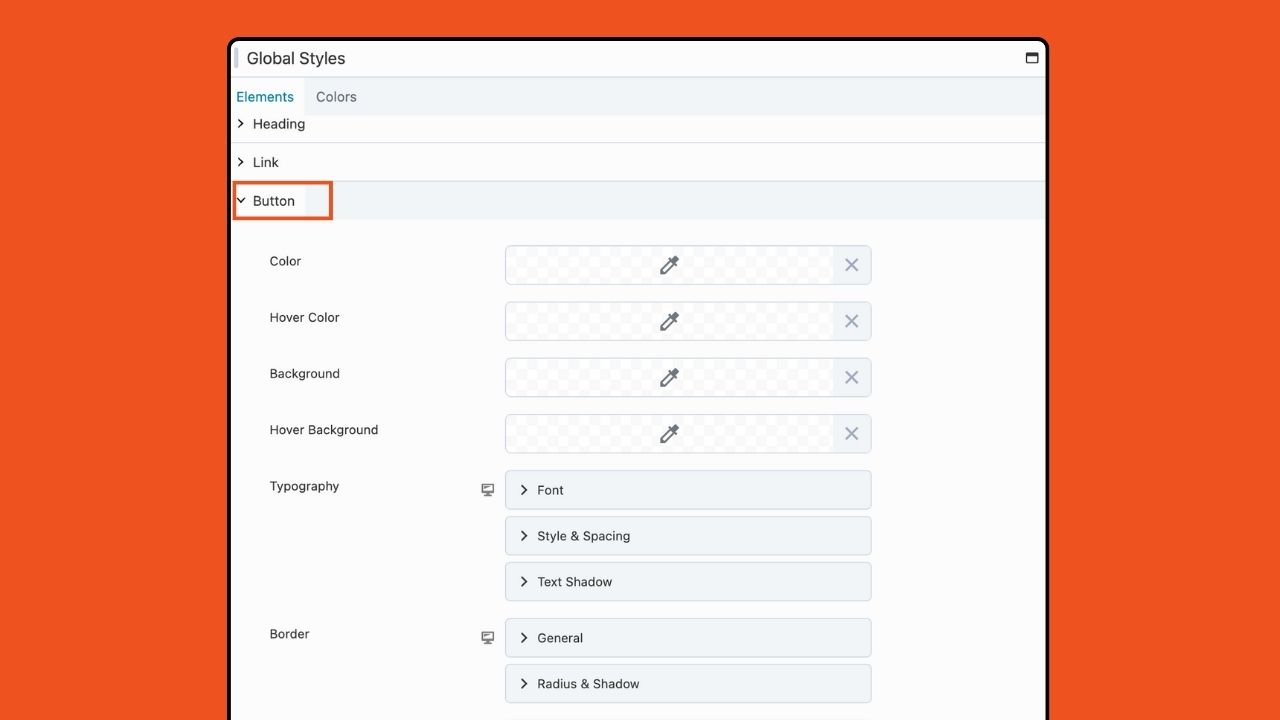 Beaver Builder Global Styles - Button Settings