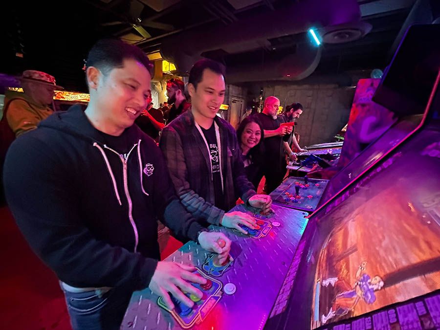 Anthony and Kevin gaming
