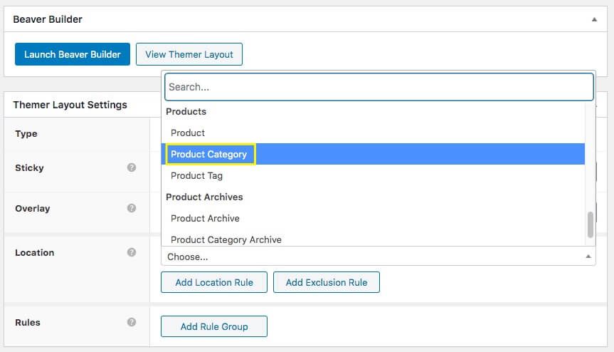Selecting a location for applying a custom layout.