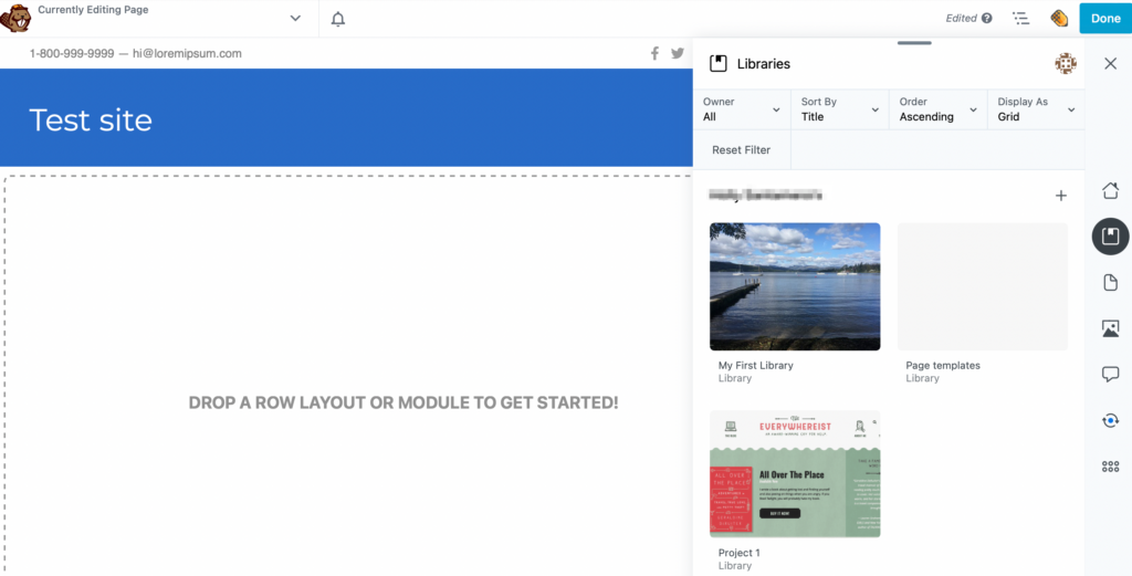 Libraries tab of Assistant Pro