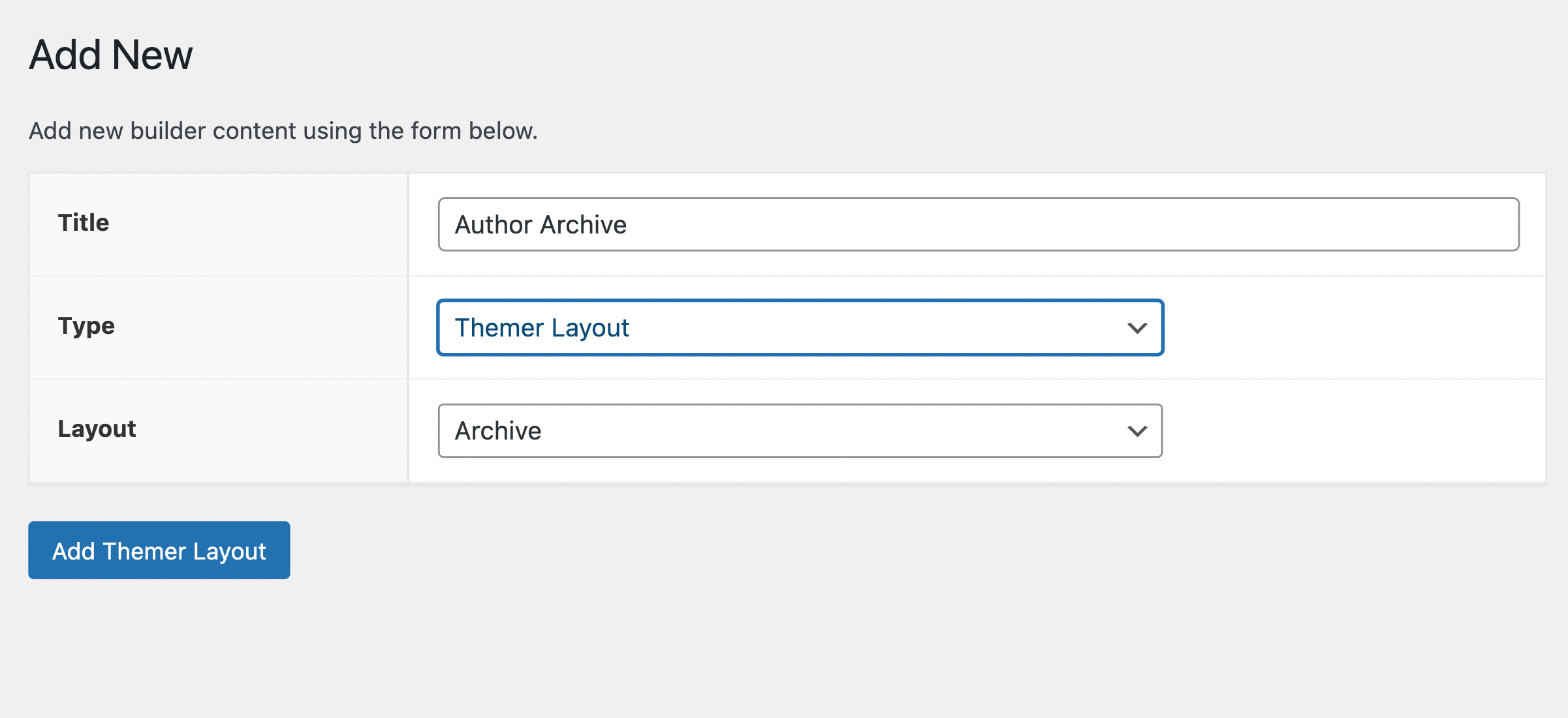 Adding a Themer layout.