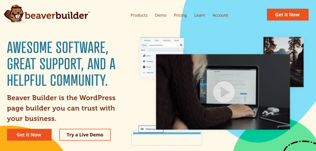 Beaver Builder home page