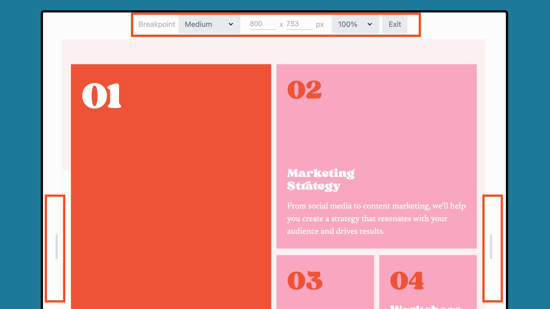 Bento Grid Design in WordPress | Beaver Builder Responsive Editing Mode