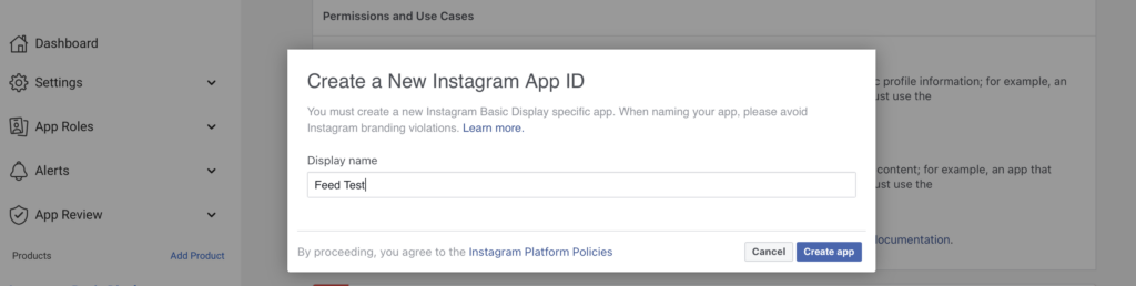 Instagram app ID