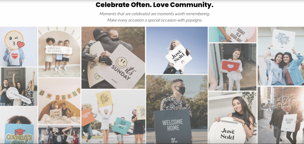 Example of an Instagram feed displayed on a website