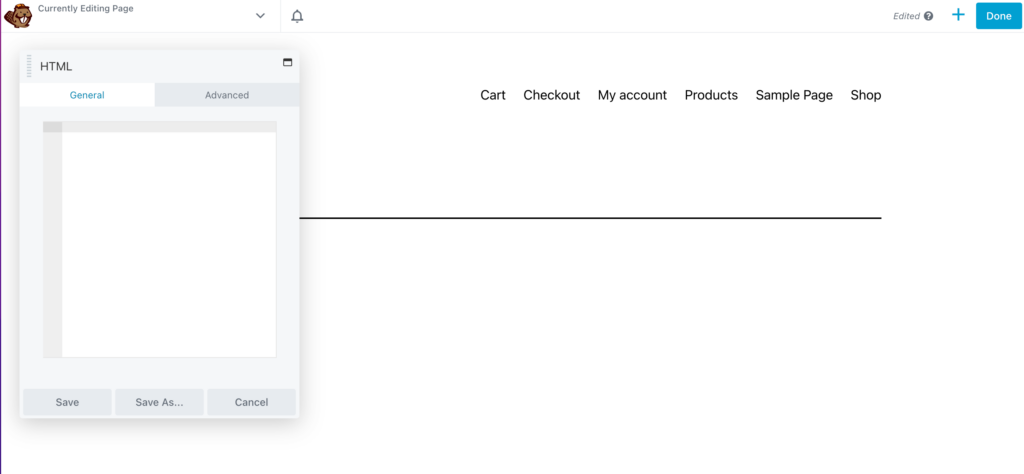 Blank HTML module. 