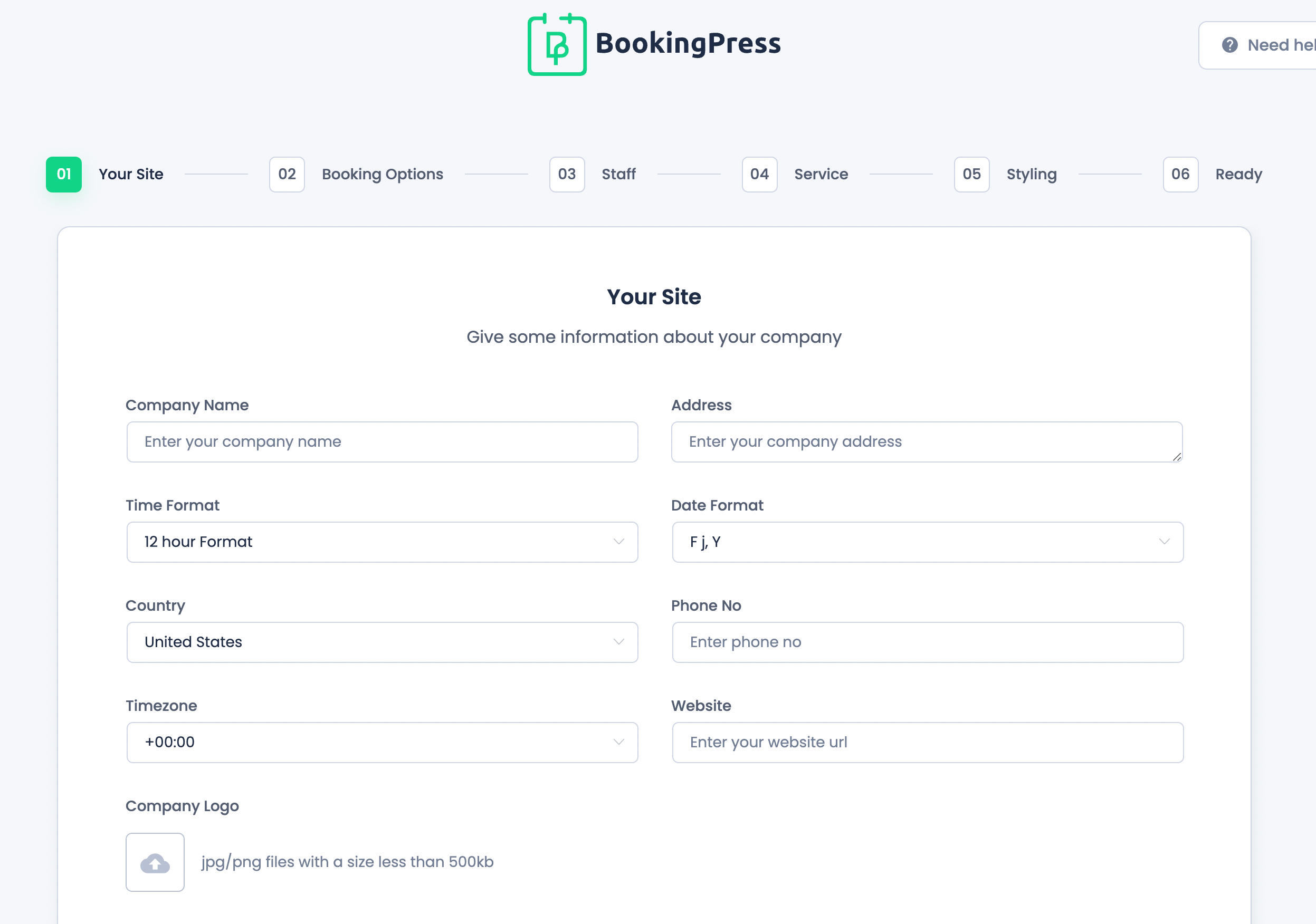BookingPress plugin getting started wizard